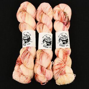 To The Macks Yarn 3 Skeins Fingering Weight SW Merino Nylon Chili Peppers Colorw